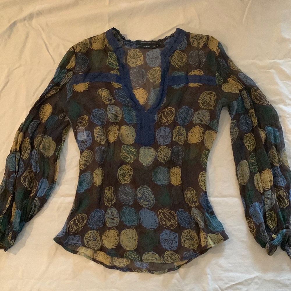silk see-through blouse